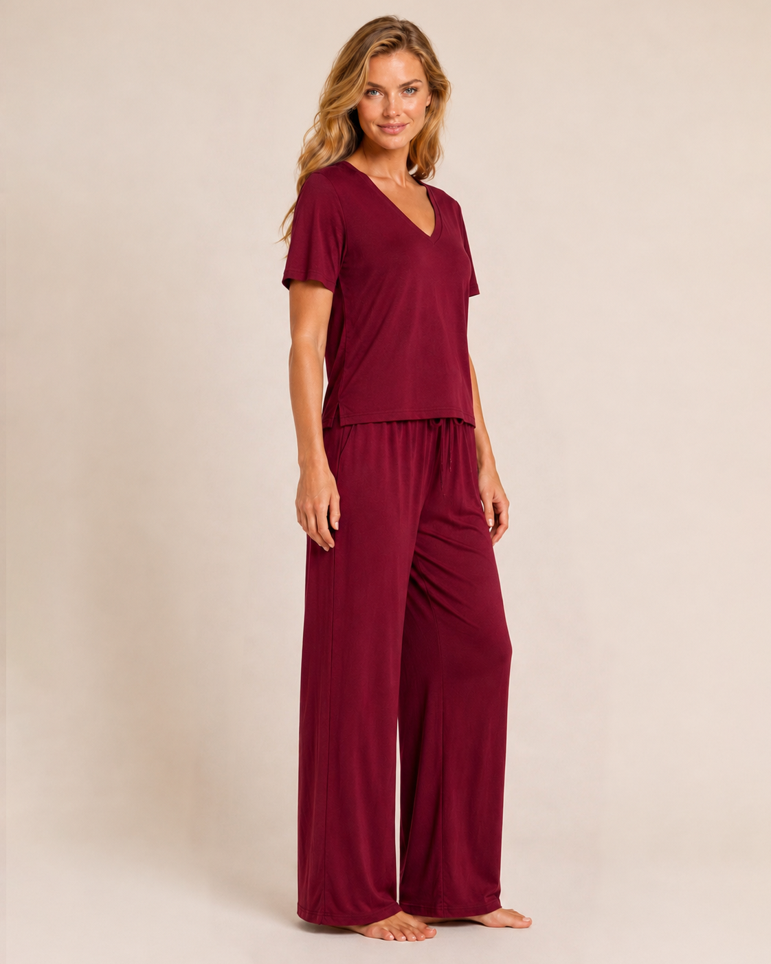 Dream Soft Pajama Bottoms in Cabernet