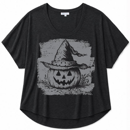 Spellbound Pumpkin Graphic Tee in Black